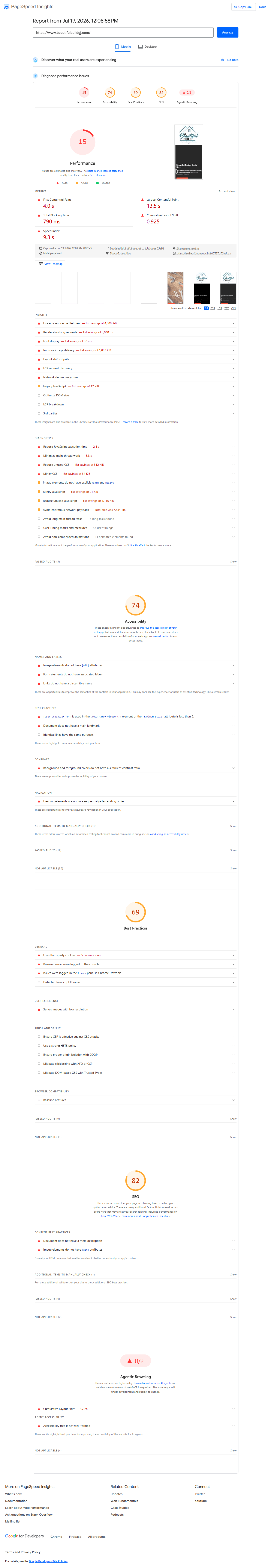 A Beautiful Build: Nitro-Fast Web Platform for Construction Advocacy before rebuild