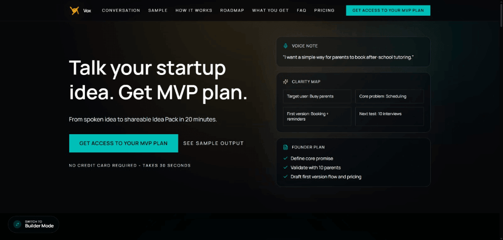 Vox desktop interface