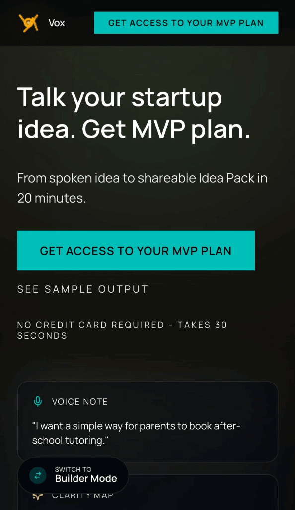 Vox mobile view